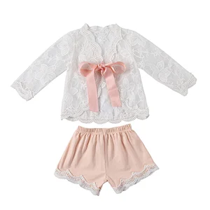 Hot summer wholesale baby girl outfit sets tank top  2pcs clothes set