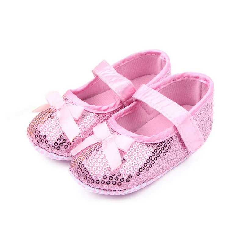 2019 Best Adorable Newborn Kid Bow Shoes Sequin Toddler baby Shoes For Girl