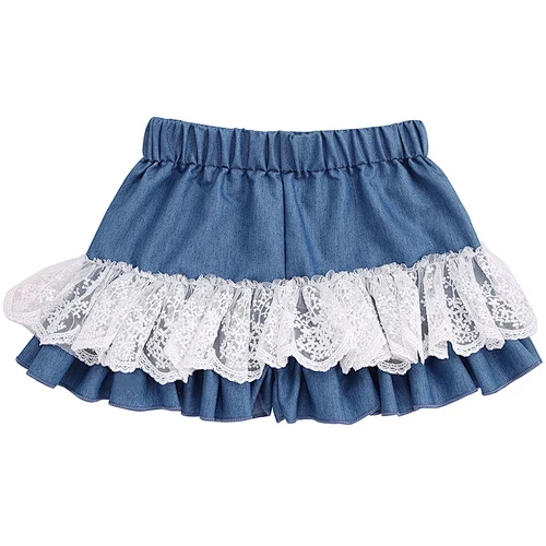 Best Quality Kid Cotton Trouser Infant Denim Short Baby Girl Lace Denim Shorts