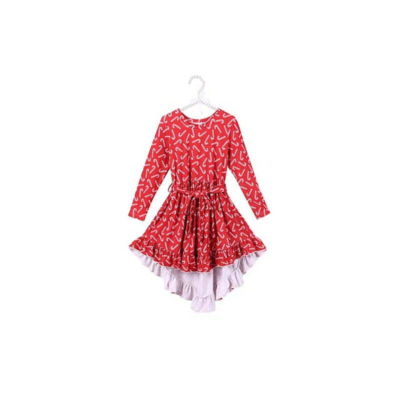 Fashionable Christmas Boutique High-low Dress for Girls Xmas Party