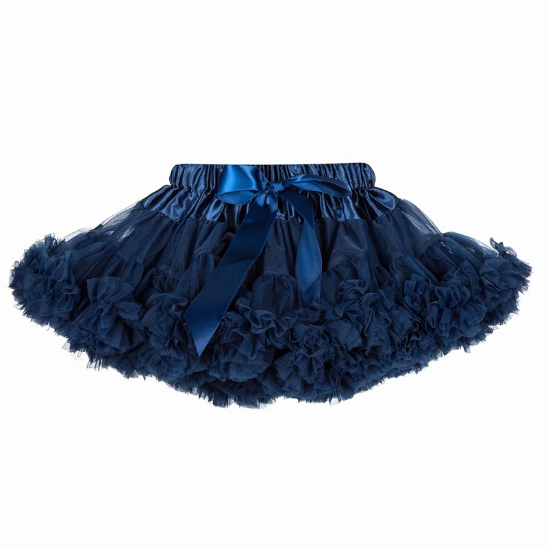 Infant and Toddler Girls Black Swan Fluffy Mini Pettiskirt with Tulle Ruffles