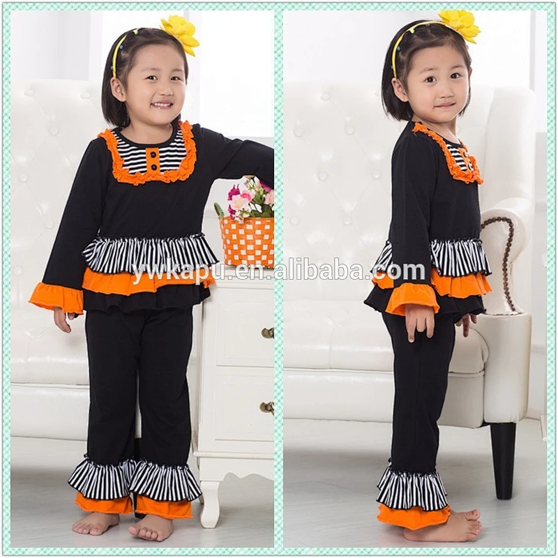 Wholesale bulk kids clothing sets toddler cotton Christmas pajamas boutique ruffle outfits