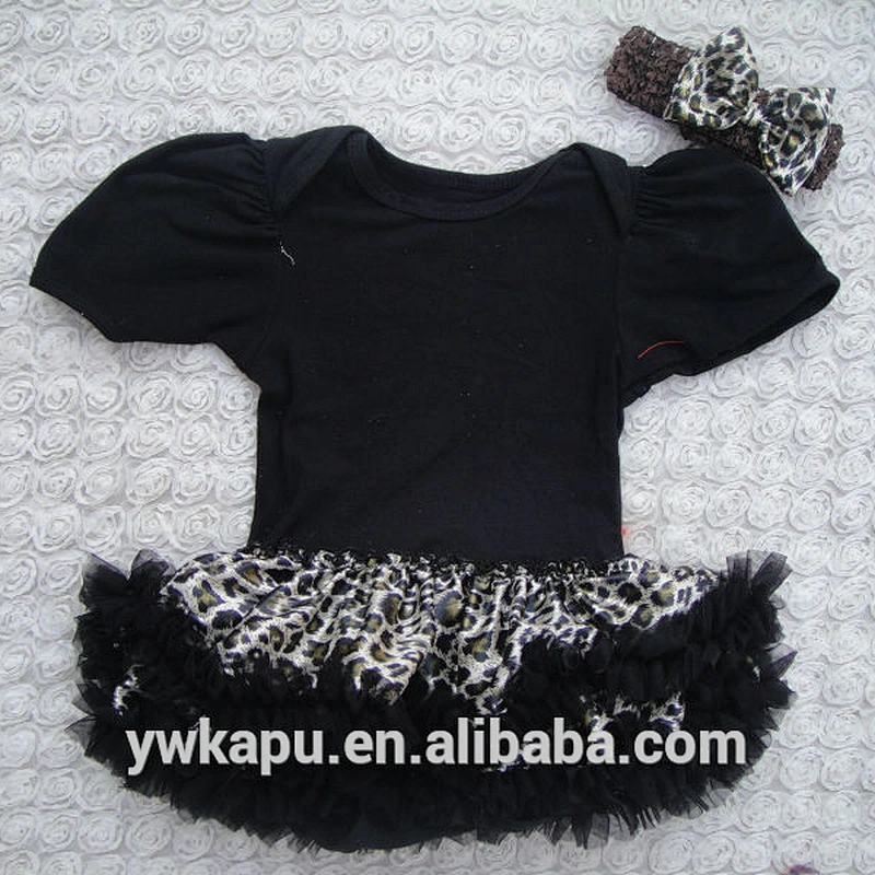 Wholesale baby clothes little girl boutique clothing black petti skirt with headband