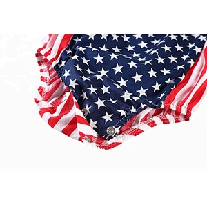 Best-selling 2018 independence days patriotic summer wear baby romper for 4th of July