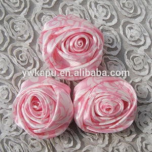 Wholesale satin silk flowers, 6cm handmade rose satin fabric satin ribbon decorative flowers & wreaths alibaba express