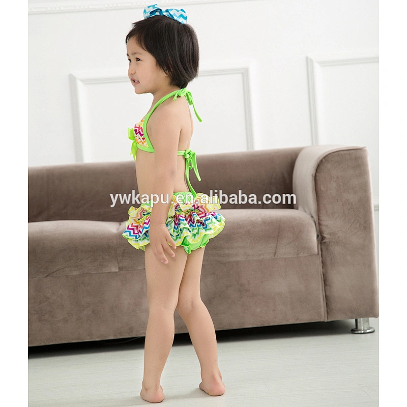 2018 summer fashionable & cute child girl bikini cartoon print baby girl bikini swimwear