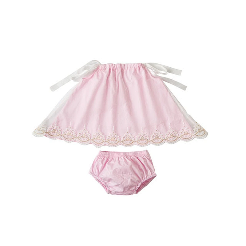 Wholesale Lovely Baby Clothes Kids Clothing Set For Girls Boutique Clothing Sets Summer Bow Knot Ribbons Girls Outfit Baby