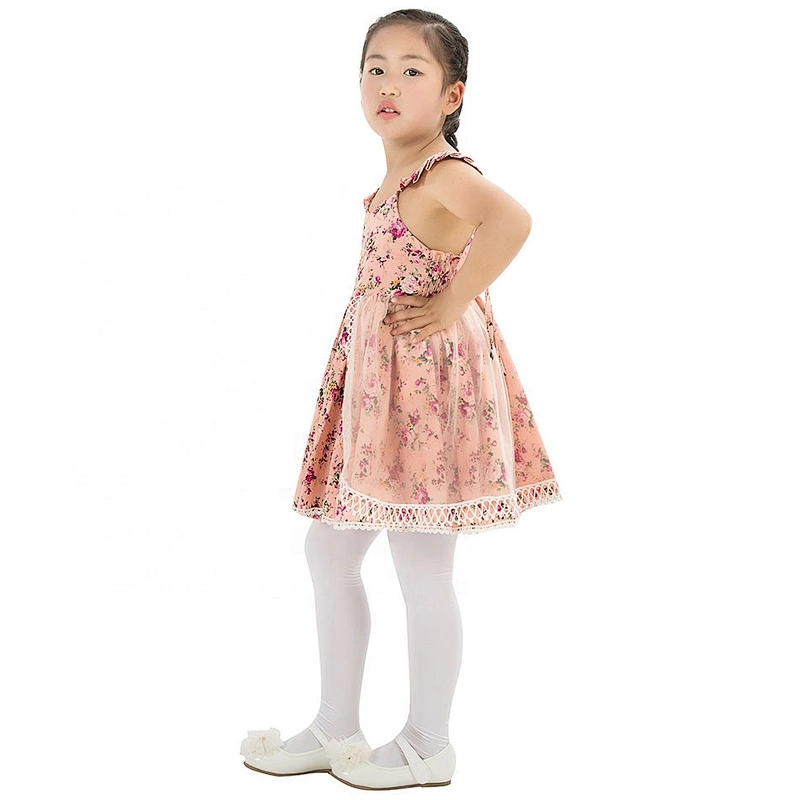 Factory Direct Selling Kids Girls Summer Backless Criss-cross Dress