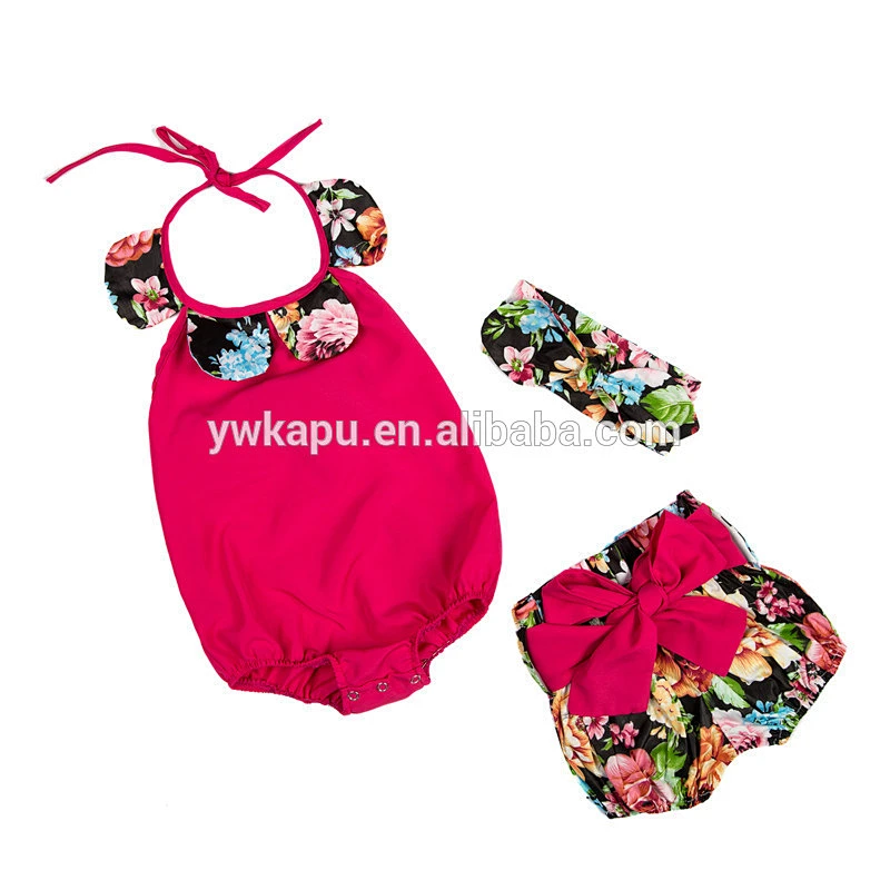 2018 boutique girl clothing flower cute newborn baby names clothes set pictures of latest gowns designs