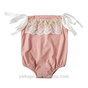 Pillow case style boutique clothing wholesale baby lace summer Children Spring Clothes Rompers