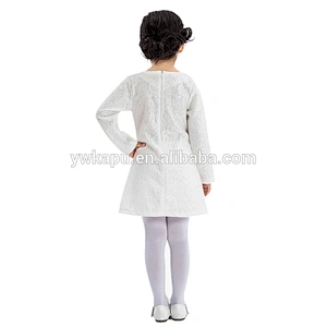 New listed long sleeve medium style children fancy spring lace dress