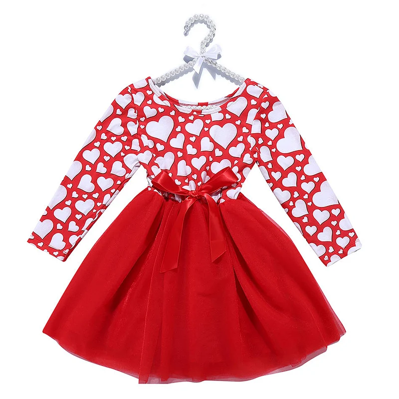 2019 comfortable spring girl dress children clothes girl long sleeve tulle dress