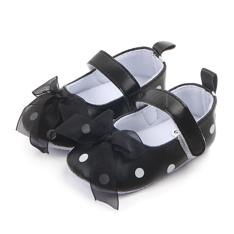 Manufacturers Infant  Baby  Cotton Shoes Pink  Polka Dot Bow Toddler Shoes For Girl