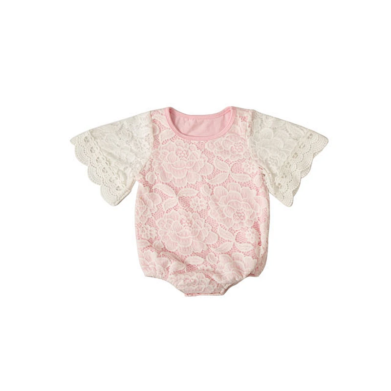 Best Selling Cute Lace Flower Romper For Baby Girl Romper