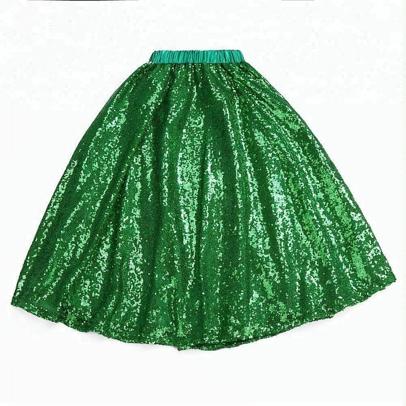 2018 Multi-color baby girl party clothes top and sequin skirt toddler girl outfit from China manufacture