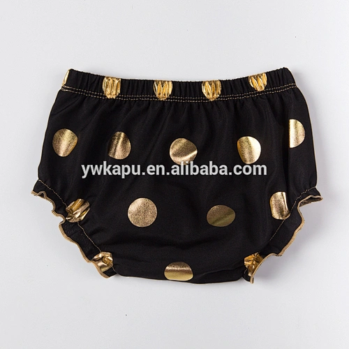 2018 Newborn fashion gold polka dot baby bloomer girl clothes soft baby bloomer underwear wholesale bloomer