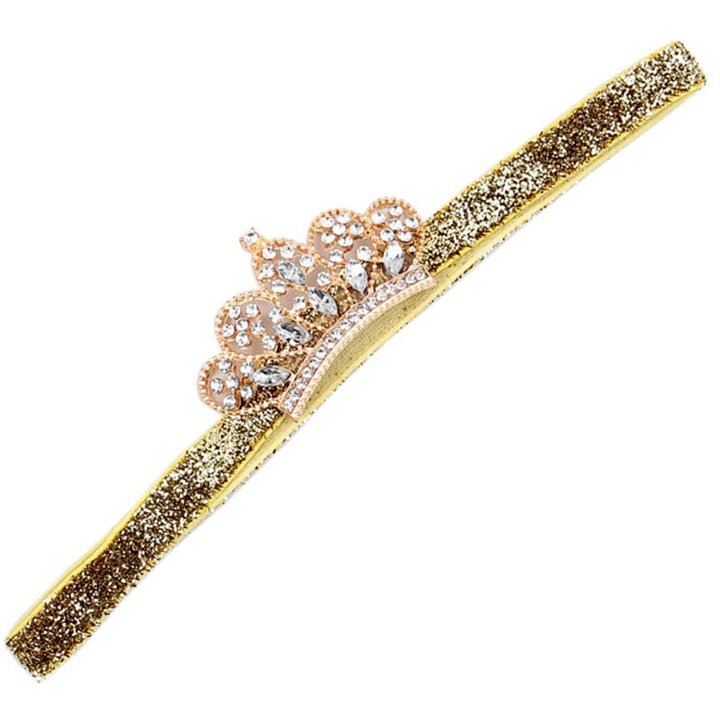 0-4 Year Unsex  Kids Hair Accessories Handmade  Crystal Crown Hair Band