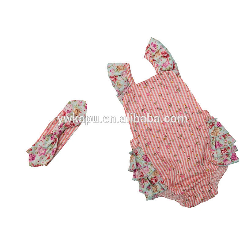 2018 the most fashionable cute baby seaside Bella romper fine bronzing dots high quality baby clothes with a lovely headband