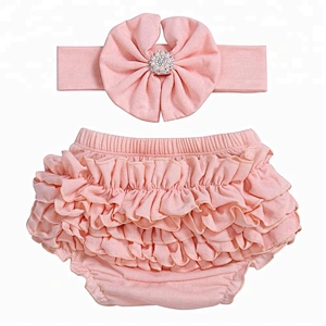 2018 Breathable cotton bloomers for kids wholesale ruffle panties baby bloomers