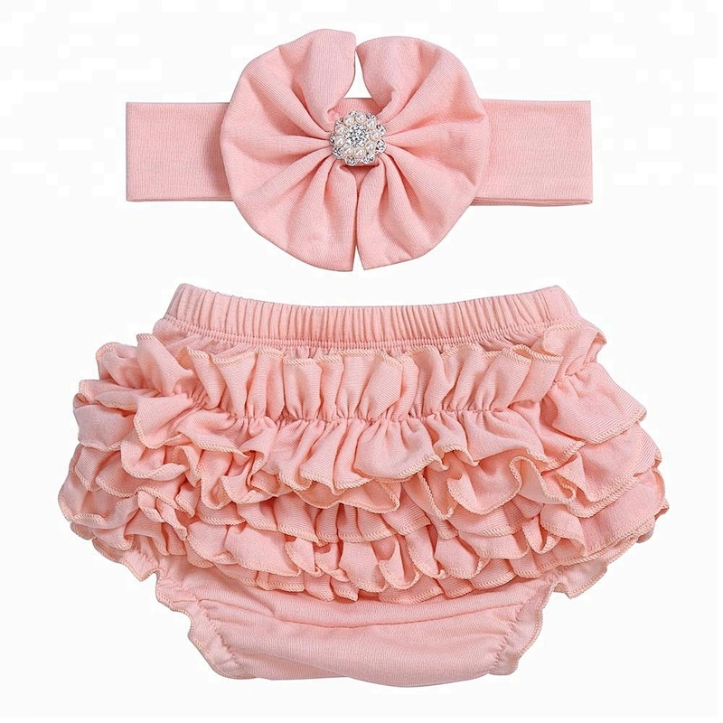2018 Breathable cotton bloomers for kids wholesale ruffle panties baby bloomers