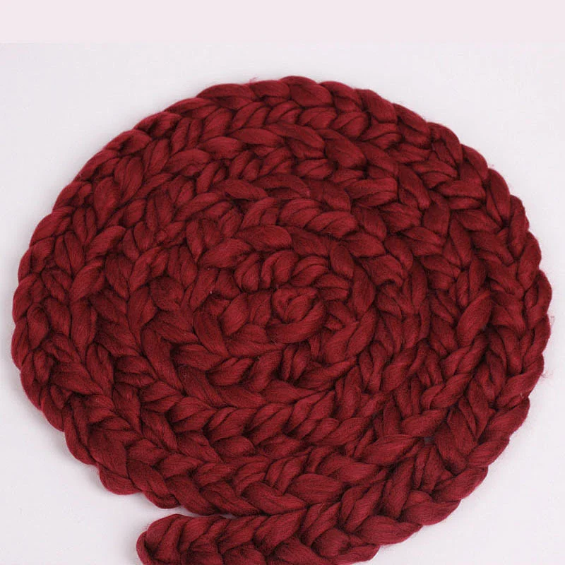 Newborn Photography Props baskets Chunky Soft Thick Knitted Braid Blankets
