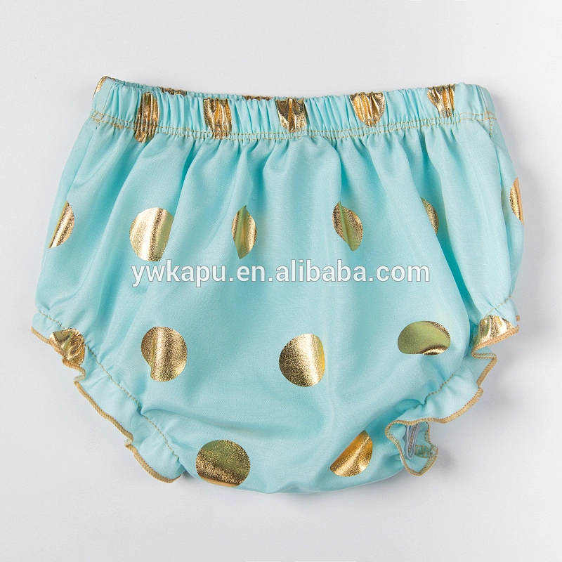 2018 Newborn fashion gold polka dot baby bloomer girl clothes soft baby bloomer underwear wholesale bloomer