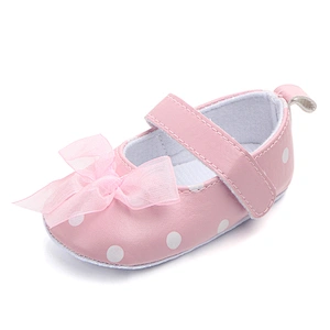 Manufacturers Infant  Baby  Cotton Shoes Pink  Polka Dot Bow Toddler Shoes For Girl