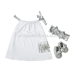 2018 baby cotton fancy frock design 1-6 years old baby girl pillow case dress sets