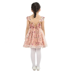 Factory Direct Selling Kids Girls Summer Backless Criss-cross Dress