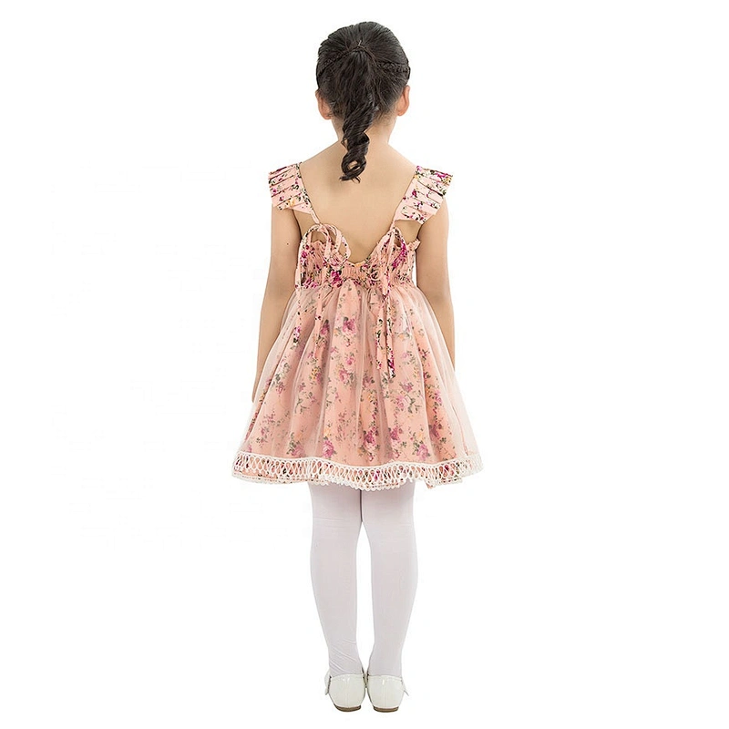 Factory Direct Selling Kids Girls Summer Backless Criss-cross Dress