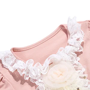 New designs spring long sleeve baby girls dress