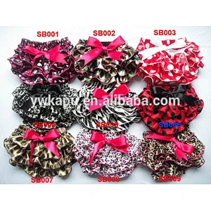 Satin baby bloomers in a Variety of colors and sizes