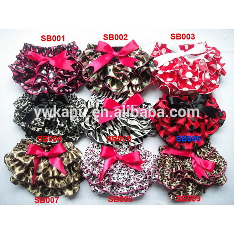 Satin baby bloomers in a Variety of colors and sizes