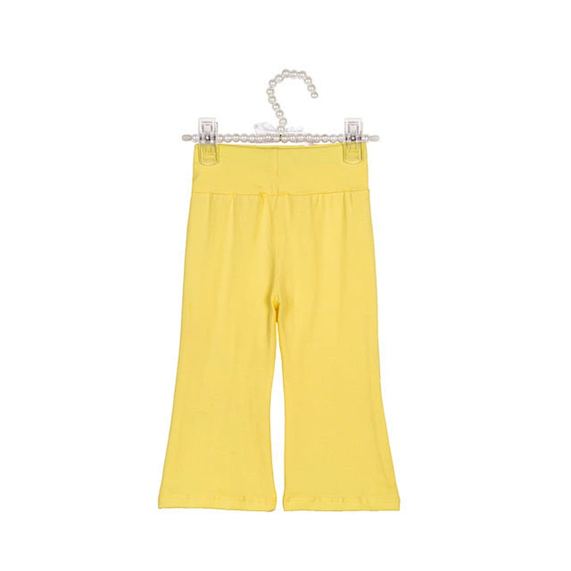 Wholesale children clothes girls fashion  knitted  girls trousers solid color kids track pants
