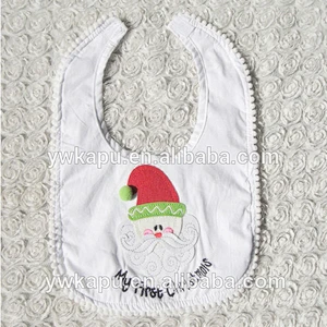 Baby fashion design woven cotton bib for babies for wholesale in stock