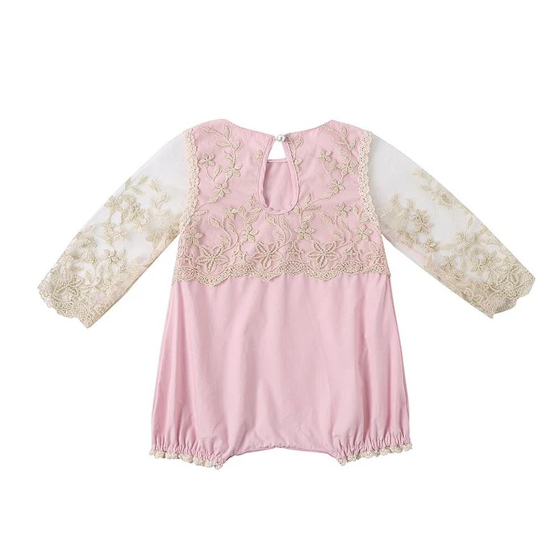 2018 Wholesale New Design Cheap Baby Clothes Long Sleeve Baby Girl Romper