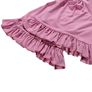 2019 New Fashion Blue Shirts For Girls 0-Neck With  Lace  Pleated Girl Tunic Top For Girl