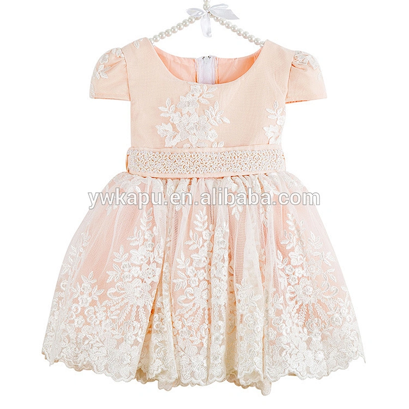 Wholesale Girl Children Princess Kids cap Sleeve Lace birthday party Dress