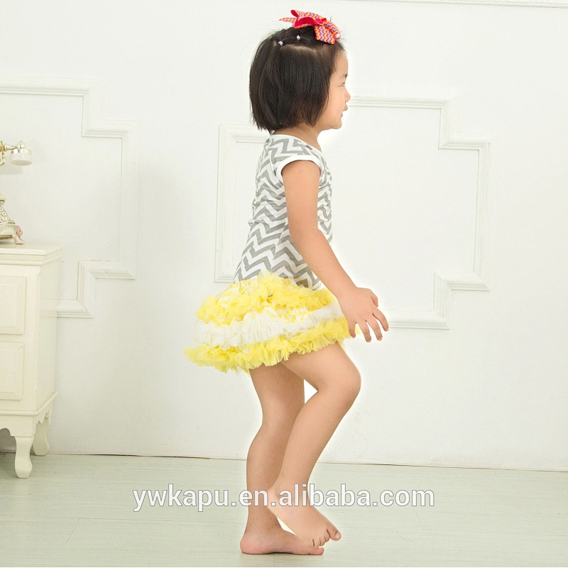 Chevron Top And Casual Chiffon Tutu Short Cute Mini Skirt Knitted Baby Clothes