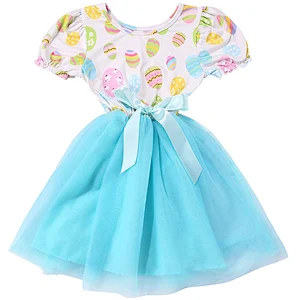 2019 Fashion design Easter day cotton rabbit bunny girls boutique dress