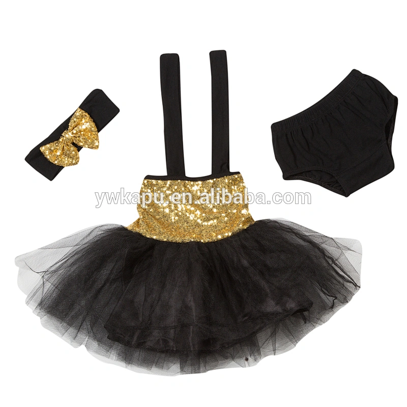 Wholesale multicolor sequin baby romper tutu sets with headband baby sequin dress
