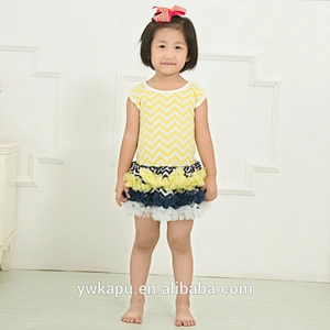 Chevron Top And Casual Chiffon Tutu Short Cute Mini Skirt Knitted Baby Clothes