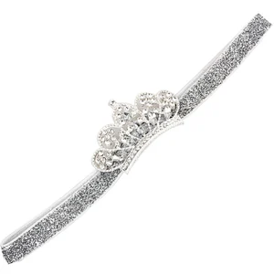 0-4 Year Unsex  Kids Hair Accessories Handmade  Crystal Crown Hair Band