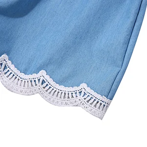 2019 Wholesale Denim Kids Romper Shoulder Baby Clothes Newborn Romper