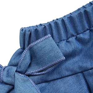 2019 New Design Kid Cotton Shorts Baby Bow Denim Shorts For Girl 3M-5T