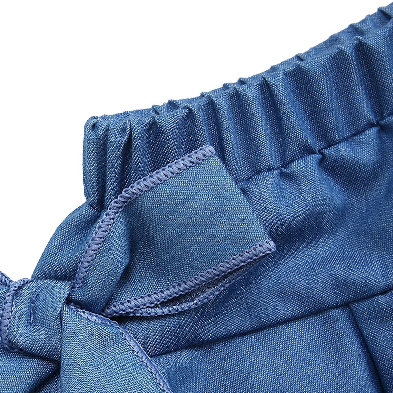 2019 New Design Kid Cotton Shorts Baby Bow Denim Shorts For Girl 3M-5T