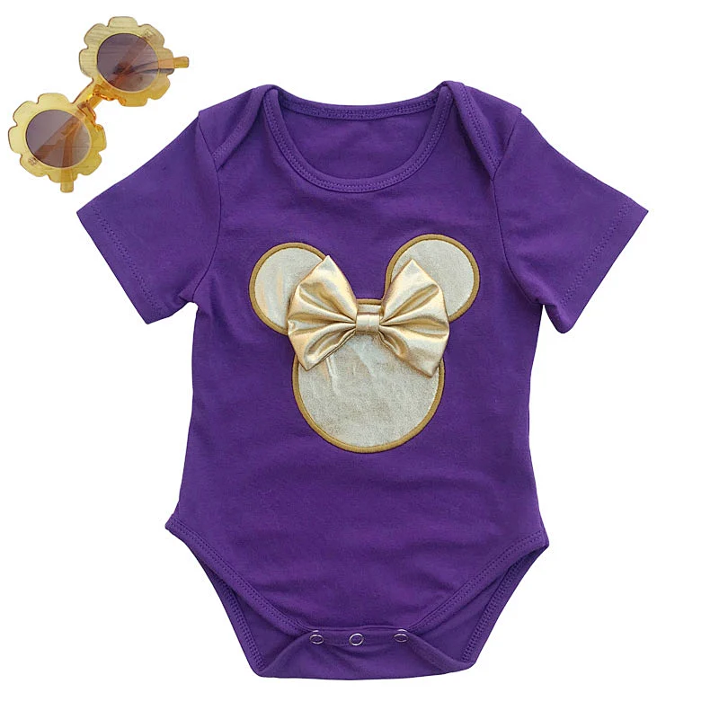 Newborn gold baby girl summer outfit sets infant onesie tutu dress baby romper set for girls