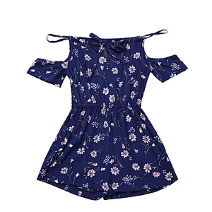 KAPU Polyester Solid soft baby grow cotton short sleeves baby flower romper costume