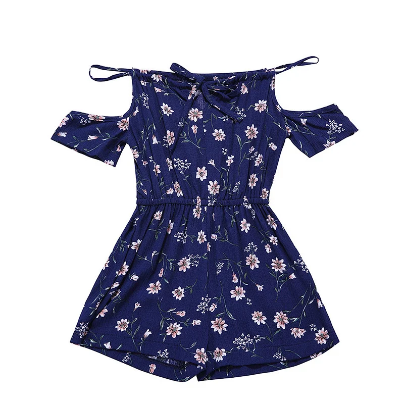 KAPU Polyester Solid soft baby grow cotton short sleeves baby flower romper costume