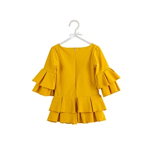 Latest Designs Lovely Baby Girls Printing Long Sleeve Dress Girls Clothing Wholesale Girl Dress One Piece